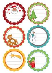 Opakowanie Naklejki na prezenty kółka