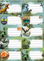 Opakowanie Naklejki na zeszyty pasek Jurassic park