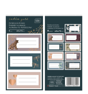 Opakowanie Naklejki na zeszyty Satin Gold 9szt