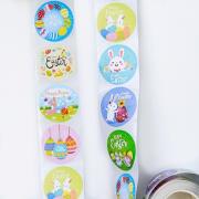 Opakowanie Naklejki papierowe na taśmie 25mm 500szt