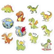 Naklejki papierowe na taśmie Dinozaury 500szt. Wydawca: Titanum. Dadada.pl Opakowanie Naklejki papierowe na taśmie Dinozaury 500szt