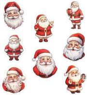 Naklejki papierowe na taśmie Mikołaj 500szt. Wydawca: Titanum. Dadada.pl Opakowanie Naklejki papierowe na taśmie Mikołaj 500szt