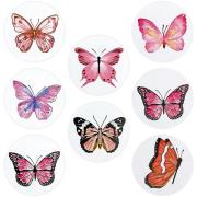 Naklejki papierowe na taśmie Motyle 25mm 500szt. Wydawca: Titanum. Dadada.pl Opakowanie Naklejki papierowe na taśmie Motyle 25mm 500szt