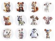 Naklejki papierowe na taśmie Zwierzątka 500szt. Wydawca: Titanum. Dadada.pl Opakowanie Naklejki papierowe na taśmie Zwierzątka 500szt