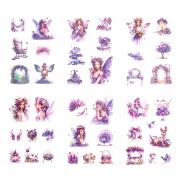 Naklejki pet połyskujące wróżki amethyst 6 arkuszy. Wydawca: DP CRAFT. Dadada.pl Opakowanie Naklejki pet połyskujące wróżki amethyst 6 arkuszy