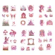 Opakowanie Naklejki pet połyskujące wróżki pink 6 arkuszy