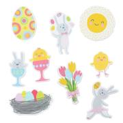 Opakowanie Naklejki piankowe zajączki, kurczaczki 36szt