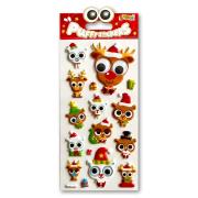 Opakowanie Naklejki puffy Christmas Animals