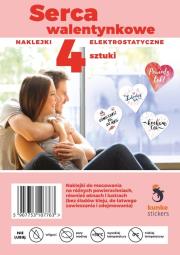 Opakowanie Naklejki serca walentynkowe 4szt