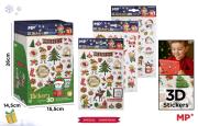 Opakowanie Naklejki świąteczne Boże Narodzenie 3D MIX