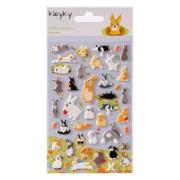 Opakowanie Naklejki wypukłe Zajączki