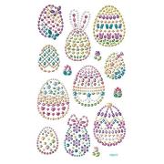 Naklejki z kryształkami Jajka 14szt. Wydawca: Dalprint. Dadada.pl Opakowanie Naklejki z kryształkami Jajka 14szt