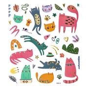 Opakowanie Naklejki z kryształkami Zabawne koty 38szt