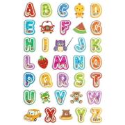 Opakowanie Naklejki z pianki i brokatem Kolor alfabet 35szt