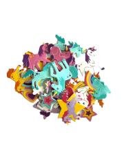 Naklejki z pianki jednorożce i tęcza. Wydawca: Brewis. Dadada.pl Opakowanie Naklejki z pianki jednorożce i tęcza