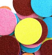 Naklejki z pianki kółka brokatowe. Wydawca: Brewis. Dadada.pl Opakowanie Naklejki z pianki kółka brokatowe