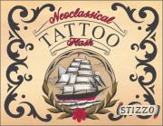 Neoclassical Tattoo Flash wer. angielska. Autor: Stefano Boetti. Dadada.pl Okładka książki Neoclassical Tattoo Flash wer. angielska