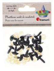 Nosy do maskotek plastikowe trójkątne 20szt. Wydawca: Titanum. Dadada.pl Opakowanie Nosy do maskotek plastikowe trójkątne 20szt