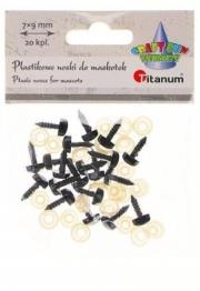 Nosy do maskotek plastikowe trójkątne 9x7mm 20szt. Wydawca: Titanum. Dadada.pl Opakowanie Nosy do maskotek plastikowe trójkątne 9x7mm 20szt