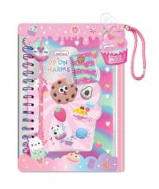 Opakowanie Notatnik na spirali z charmsami w saszetce  Zwierzątka