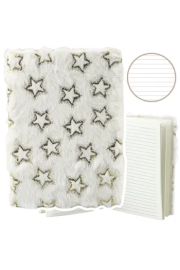 Opakowanie Notatnik pluszowy A5/80K linia Złote gwiazdki