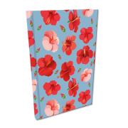 Opakowanie Notes A5 kratka Soft Touch Hibiskusy w jeansie