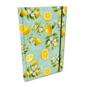 Opakowanie Notes A5 kratka z gumką Soft Touch Cytrusowe Kwiaty