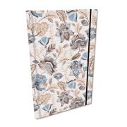 Opakowanie Notes A5 kratka z gumką Soft Touch Paisley Kwiaty Kawowe