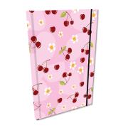 Opakowanie Notes A5 kratka z gumką Soft Touch Wisienki w różu