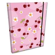 Opakowanie Notes B6 kratka z gumką Soft Touch Wisienki W Różu