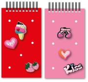 Opakowanie Notes na spirali 15x8,5cm z przypinkami mix