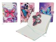 Opakowanie Notes w kratkę z Motylem 18x13cm MIX