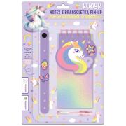 Notes z bransoletką pin-up kucyk. Wydawca: Derform. Dadada.pl Opakowanie Notes z bransoletką pin-up kucyk