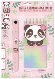 Notes z bransoletką pin-up panda. Wydawca: Derform. Dadada.pl Opakowanie Notes z bransoletką pin-up panda
