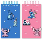 Opakowanie Notes z silikonową okładką oraz przypinkami Stitch 15x 8,5cm 1szt.mix