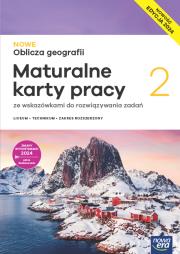 Nowa Geografia Oblicza geografii maturalne karty pracy 2 liceum i technikum zakres rozszerzony EDYCJA 2025. Autor: Violetta Feliniak, Jaworska Ewa, Bogusława Marczewska, Sebastian Ropel. Dadada.pl Okładka książki Nowa Geografia Oblicza geografii maturalne karty pracy 2 liceum i technikum zakres rozszerzony EDYCJA 2025