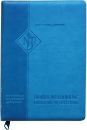 Okładka książki Nowy Testament NPD suwak paginatory błękityny
