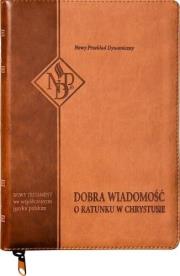Okładka książki Nowy Testament NPD suwak paginatory karmelowy