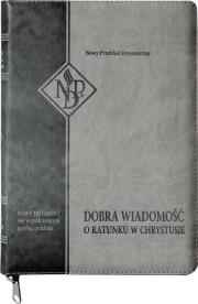 Okładka książki Nowy Testament NPD suwak paginatory szary