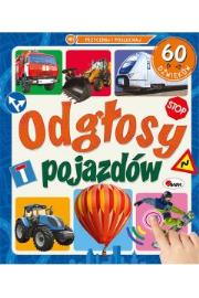 Odgłosy pojazdów 60 dźwięków. Autor: Korolkiewicz Elżbieta. Dadada.pl Okładka książki Odgłosy pojazdów 60 dźwięków