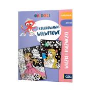 Opakowanie OKIDOKI Kolorowanka welurowa Wróżki i Księżniczki