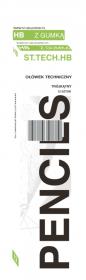 Opakowanie Ołówek techniczny HB trójkątny z gumką 12 szt.
