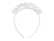 Opakowanie Opaska Happy Birthday 14x15,5 cm srebrna