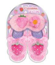 Opakowanie Opaska na oczy + kapcie rozmiar S/M Truskawka