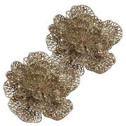 Opakowanie Ozdoby na choinkę złote kwiaty 2szt