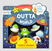Opakowanie Pachnące Gumki Do Ścierania Kosmiczne Puzzle 5szt