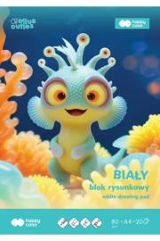 Opakowanie Paczka Blok rysunkowy biały Aqua Cuties A4 80g.20ark. Happy Color 20 sztuk