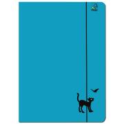 Opakowanie Paczka Teczka A4 z gumką Kot niebieski 5 sztuk