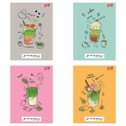 Opakowanie Paczka Zeszyt A4 32k.krata okładka laminowana Matcha Mood  mix 15 sztuk