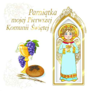 Okładka książki Pamiątka mojej  Pierwszej Komunii Świętej z aniołkiem